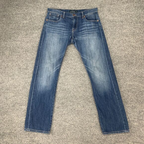 Lucky Brand Sienna Weekender Crop Jean Womens 2/26 Whiskered Denim Stretch - Picture 2 of 11